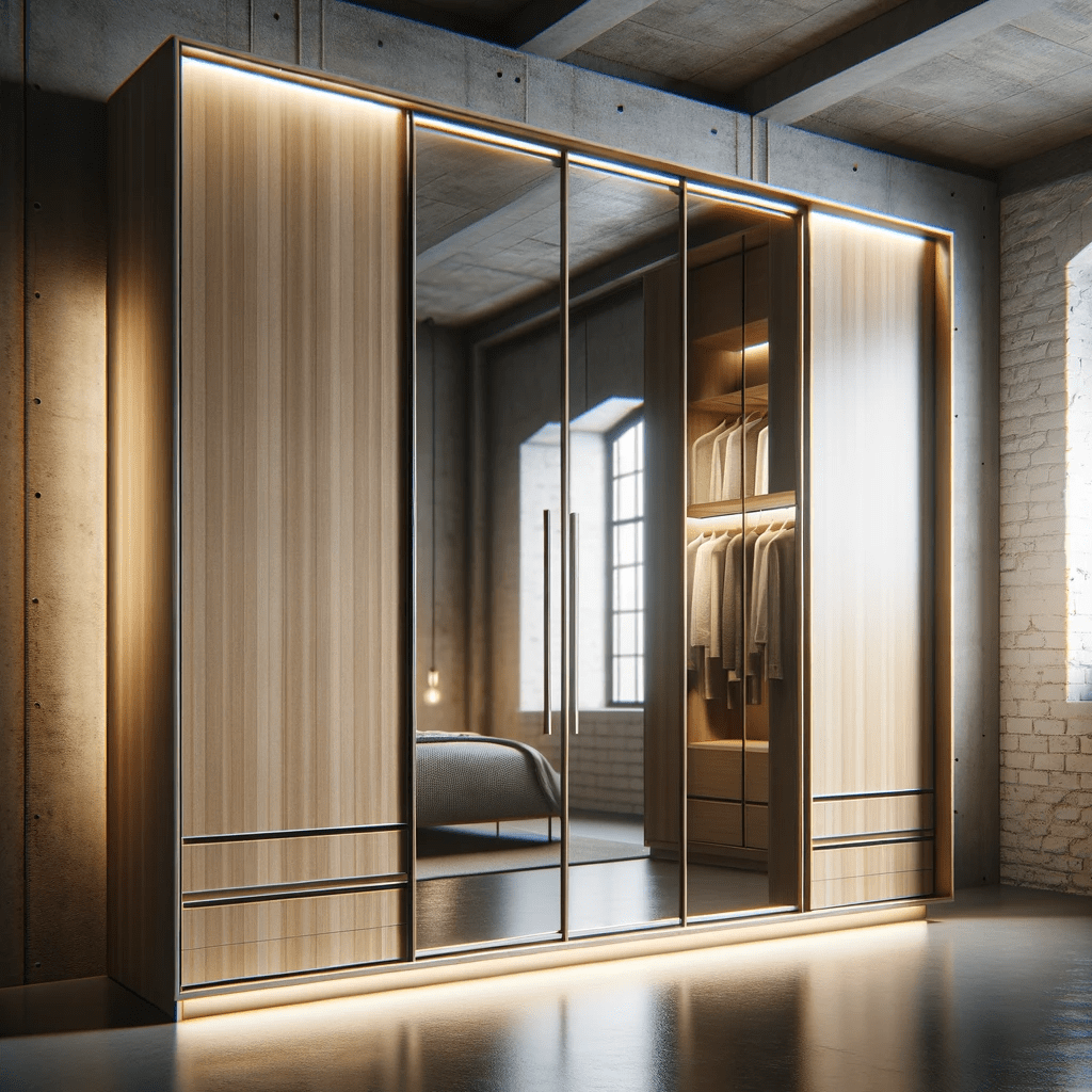 Συναρμολόγηση τετράφυλλης συρόμενης ντουλάπας Συναρμολόγηση τετράφυλλης συρόμενης ντουλάπας