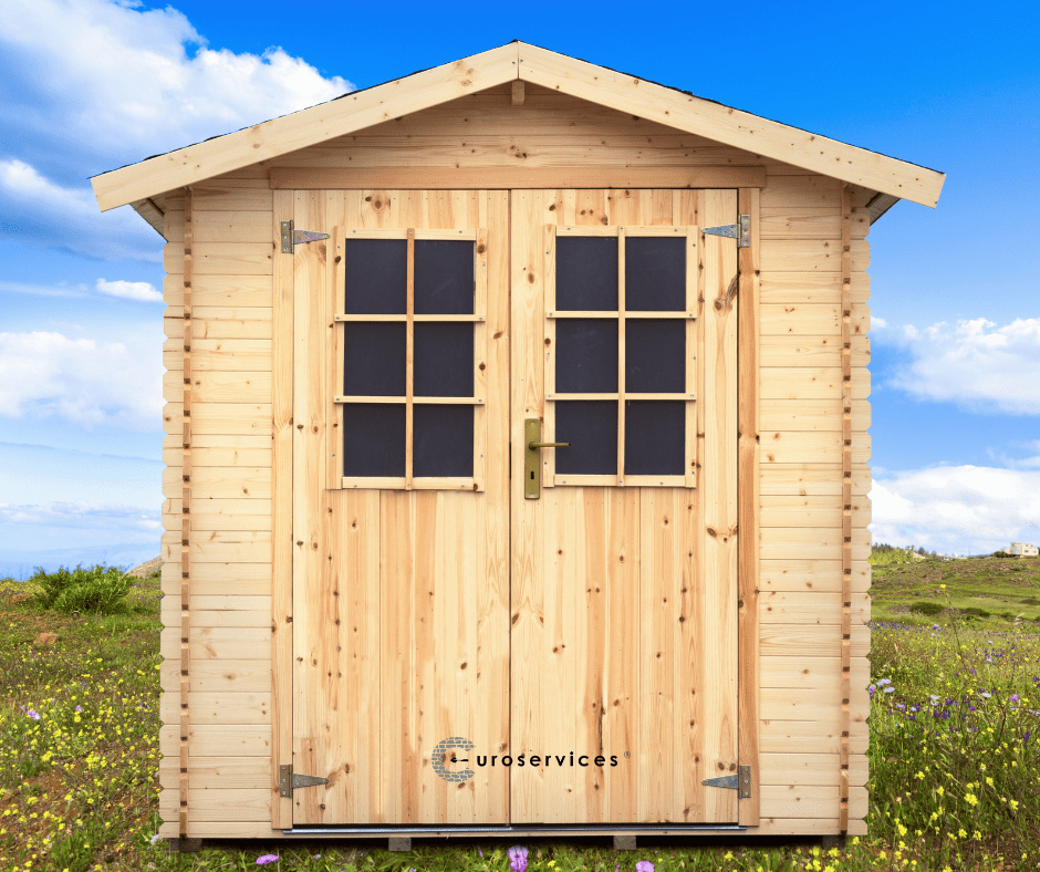 Συναρμολόγηση σε σπίτι κήπου Συναρμολόγηση σε σπίτι κήπου